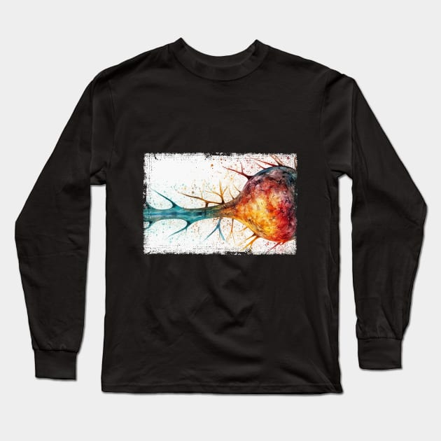 Abstract Human nerve cell Long Sleeve T-Shirt by erzebeth